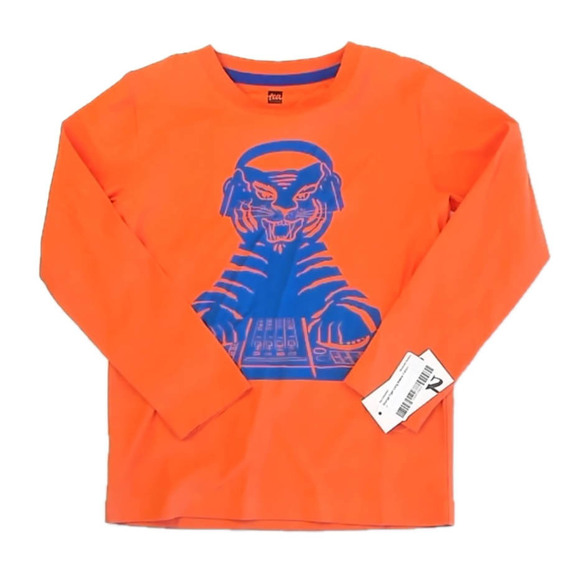 Tea Collection Other - Tea Collection Boys Orange Tiger Long Sleeve T-Shirt size: 5T
